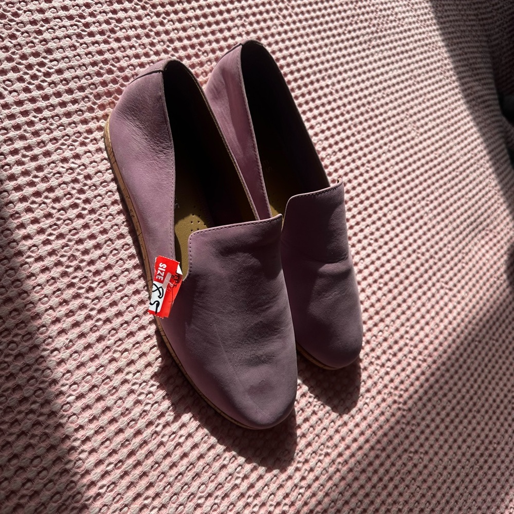 Purple Leather Women's Loafers